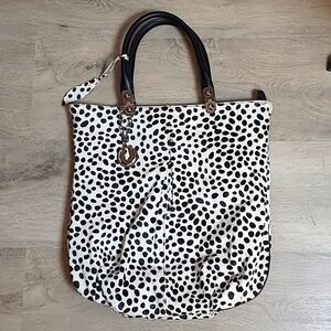 Charles Jourdan of Paris Calf Hair Handbag MSRP $480.